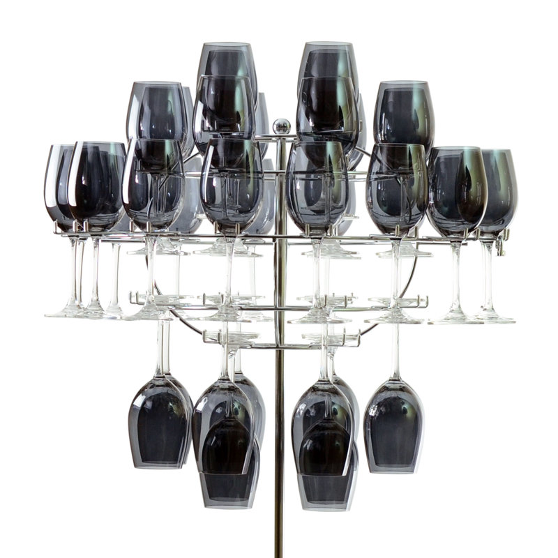 Ten Strawberry Street Tabletop Wine Glass Rack in Stainless Steel